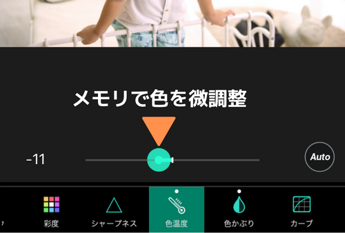 メモリで色を微調整